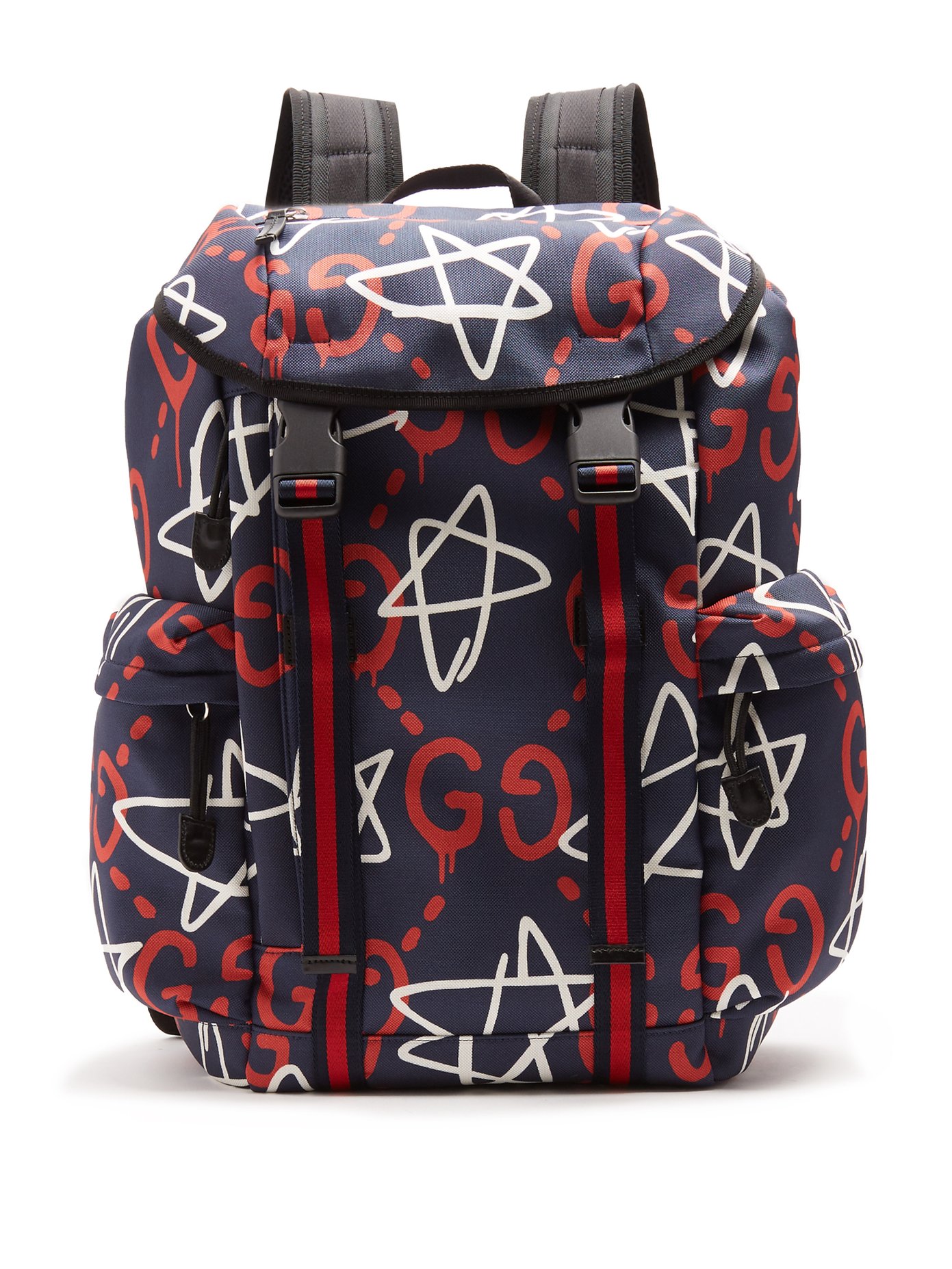Gucci Ghost-print canvas backpack 