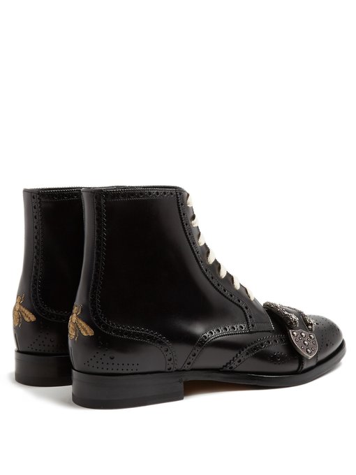 Queercore leather brogue boots | Gucci | MATCHESFASHION US