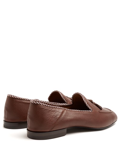 Valentin grained-leather loafers展示图