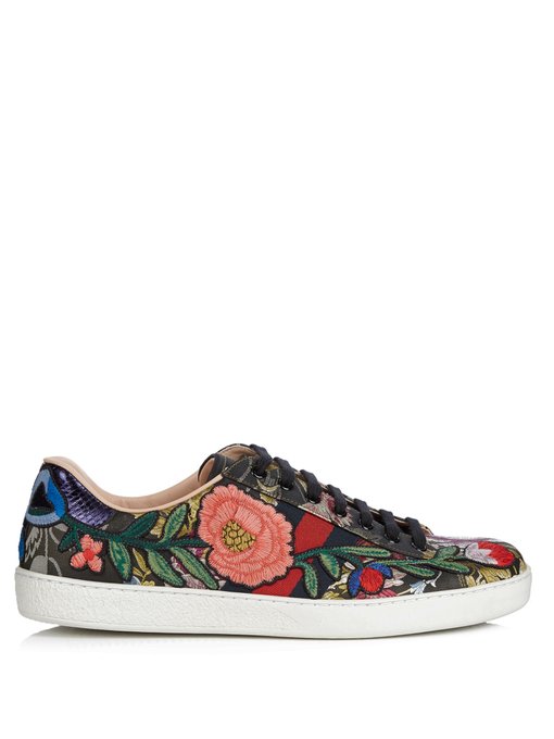 Ace low-top floral-jacquard trainers | Gucci | MATCHESFASHION US
