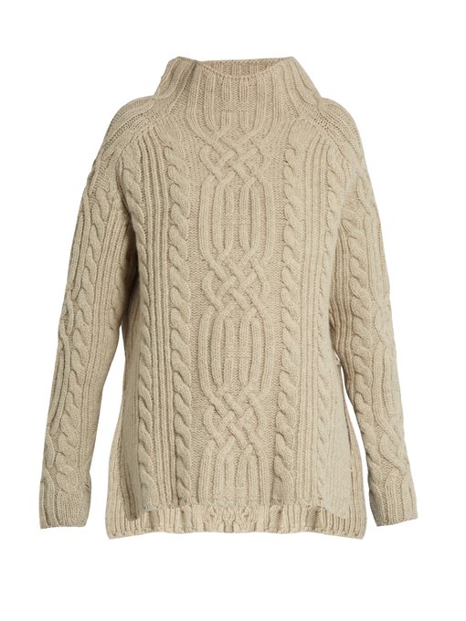 Side-split cable-knit wool sweater | Raey | MATCHESFASHION UK