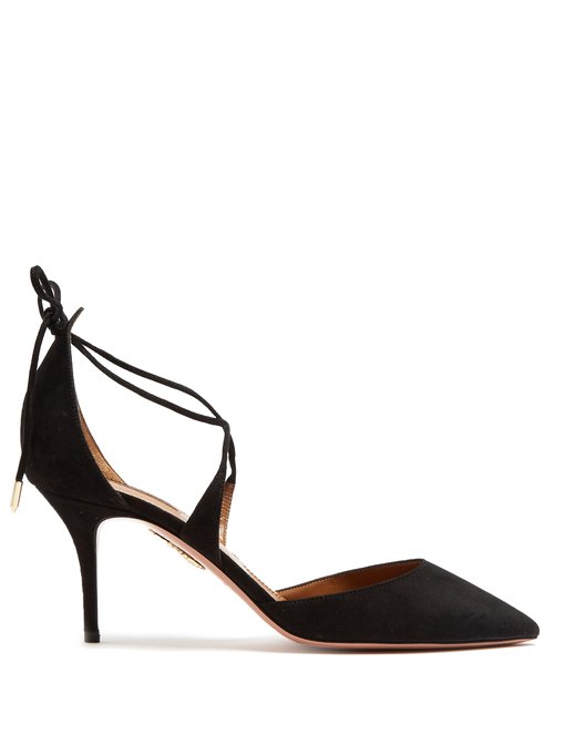 Matilde crossover-tie suede pumps | Aquazzura | MATCHESFASHION UK