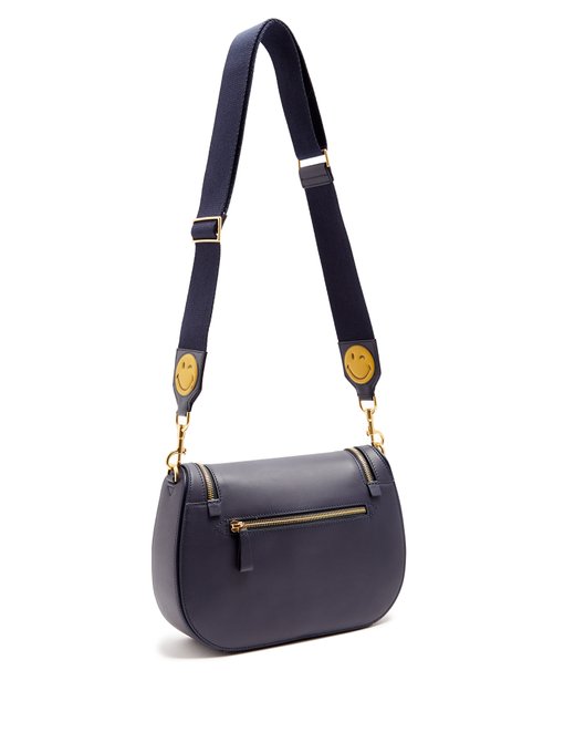 2 Stores: ANYA HINDMARCH Vere Leather Cross-Body Bag, Colour: Navy ...