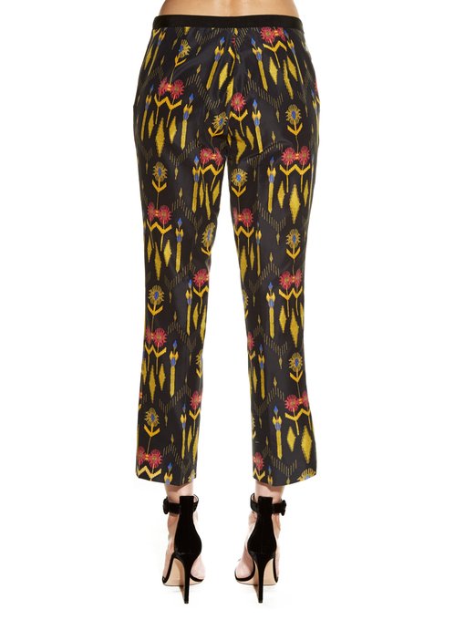 Floral-print cotton-blend cropped trousers | Etro | MATCHESFASHION UK