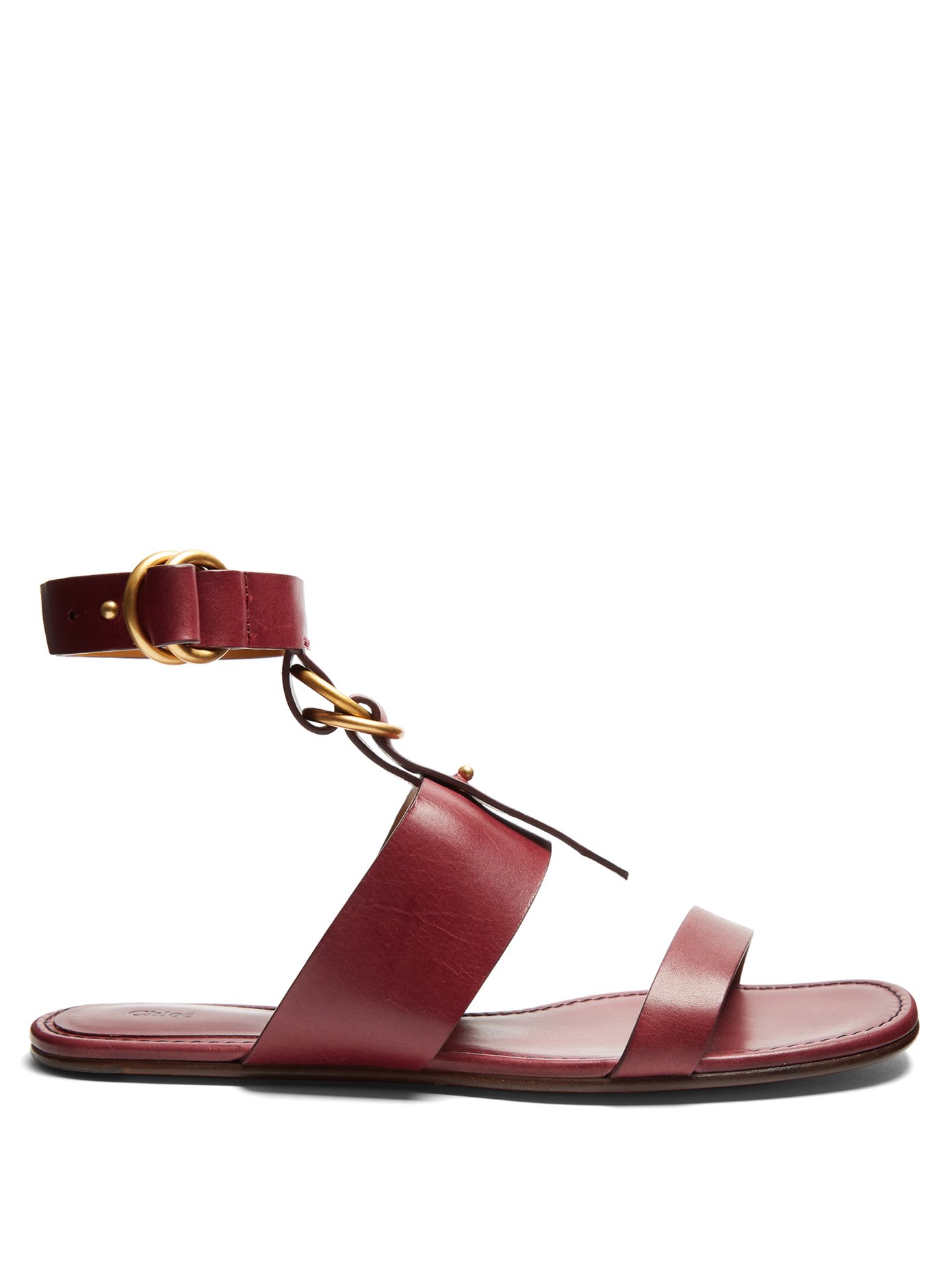 Kingsley leather flat sandals | Chloé 