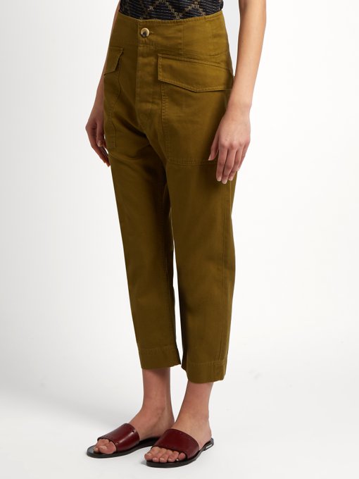 Oaklyn tapered cotton cropped trousers | Isabel Marant Étoile ...