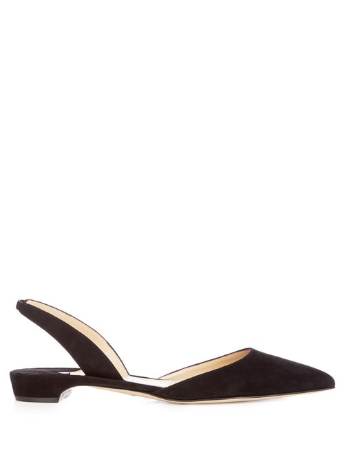 7 Stores In Stock: PAUL ANDREW 10Mm Rhea Suede Pointed Toe Flats, Black ...