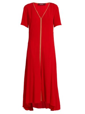 V-neck silk-crepon dress | Sies Marjan | MATCHESFASHION.COM UK