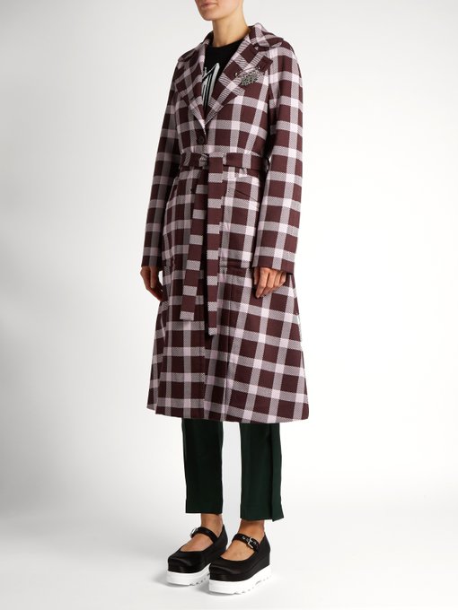 A-line gingham wool-blend coat | Christopher Kane | MATCHESFASHION US