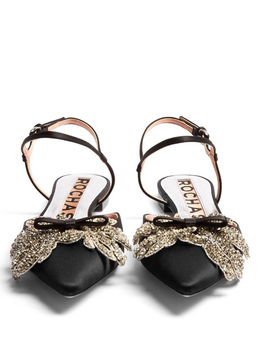 Embellished pointed flats | Rochas 