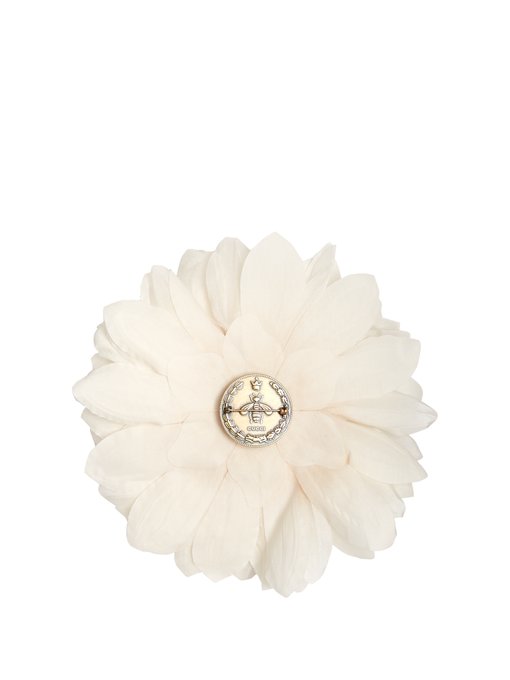 Flower silk-blend brooch | Gucci 
