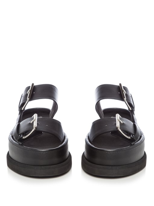Submerge faux-leather flatform sandals | Stella McCartney ...