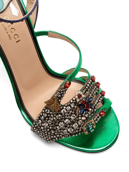Wangy embellished leather sandals | Gucci | MATCHESFASHION UK