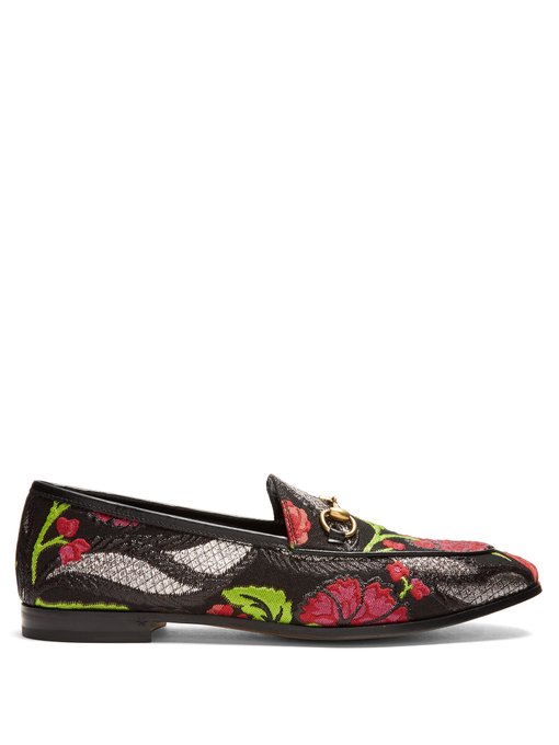 gucci jacquard loafers