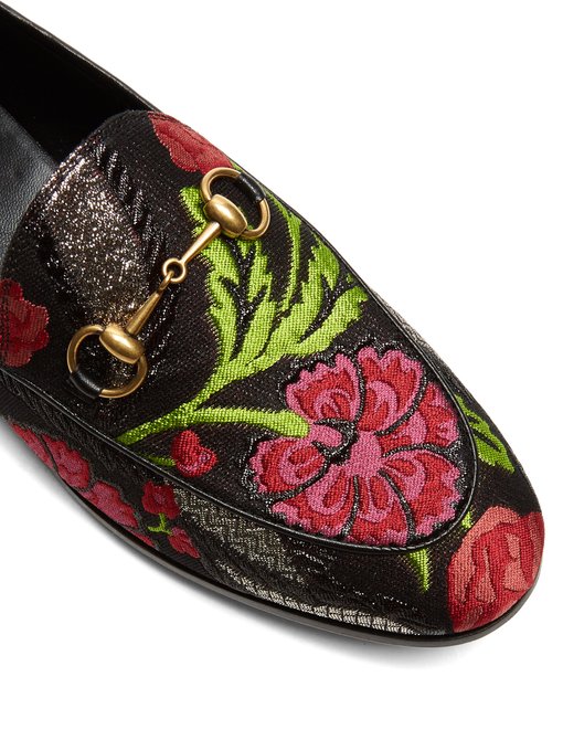 gucci jordaan floral jacquard loafer