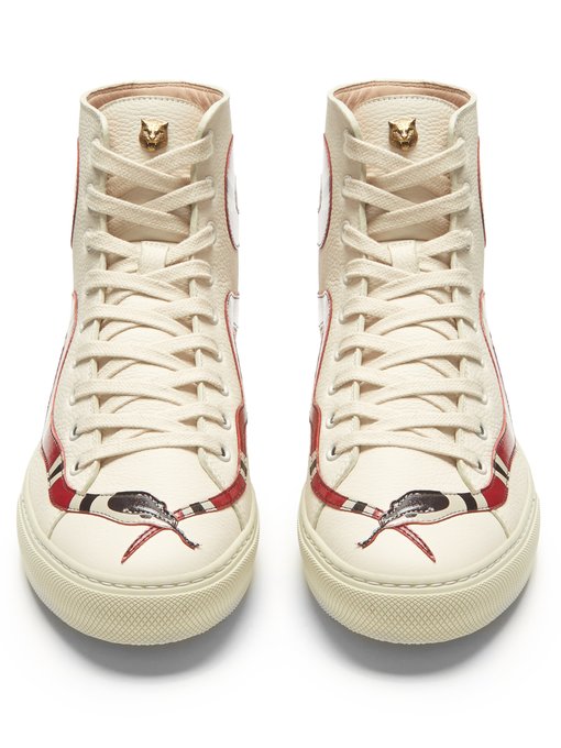 gucci snake high tops white