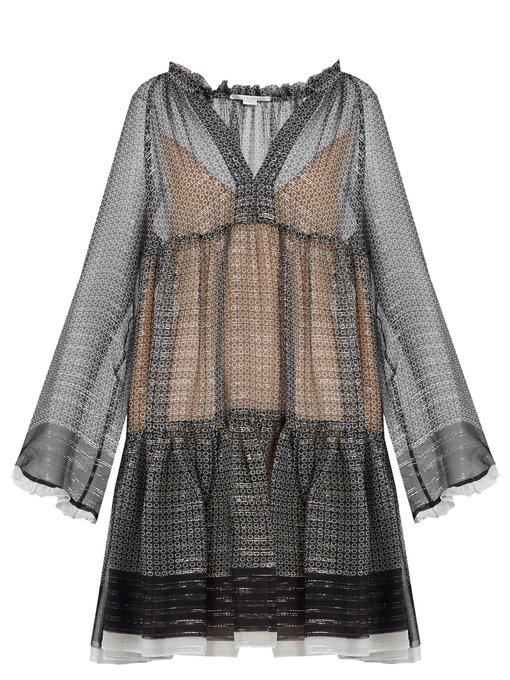 Star-print silk-blend dress | Stella McCartney | MATCHESFASHION US