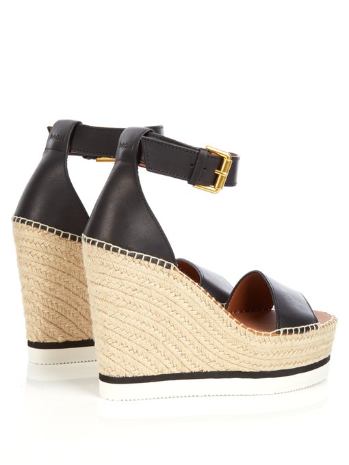 Leather espadrille wedge sandals | See By Chloé | MATCHESFASHION.COM UK