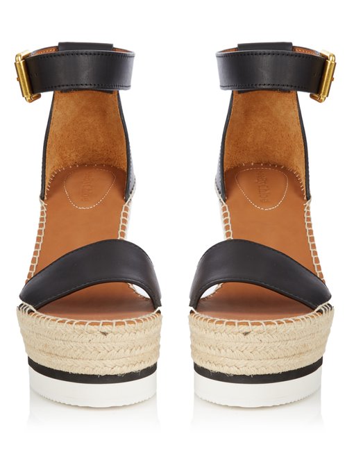 Leather espadrille wedge sandals | See By Chloé | MATCHESFASHION UK
