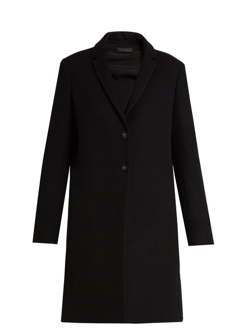 THE ROW Brooxi Single-Breasted Coat in Colour: Black | ModeSens