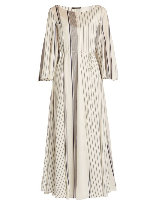 Selar striped silk-habotai dress | The Row | MATCHESFASHION.COM US