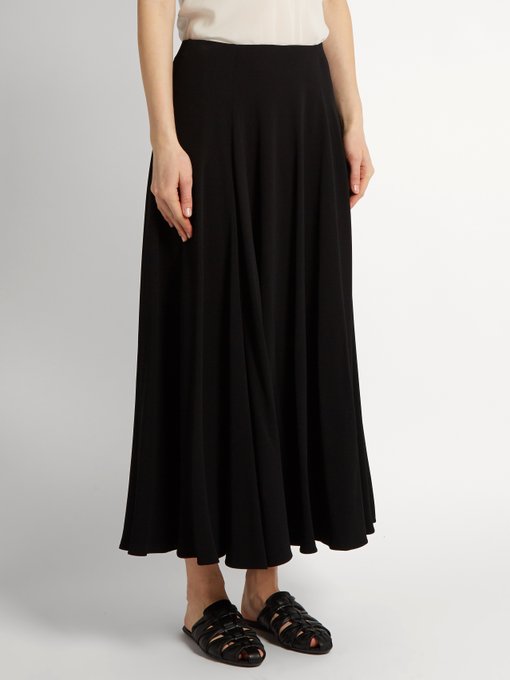 THE ROW Dia A-Line Maxi Skirt, Black in Colour: Black | ModeSens
