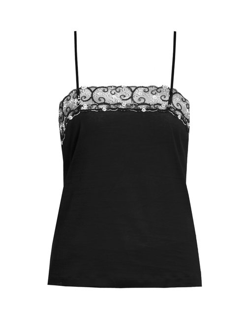 LA PERLA Liaison Cami And Short Pyjama Set in Colour: Black | ModeSens