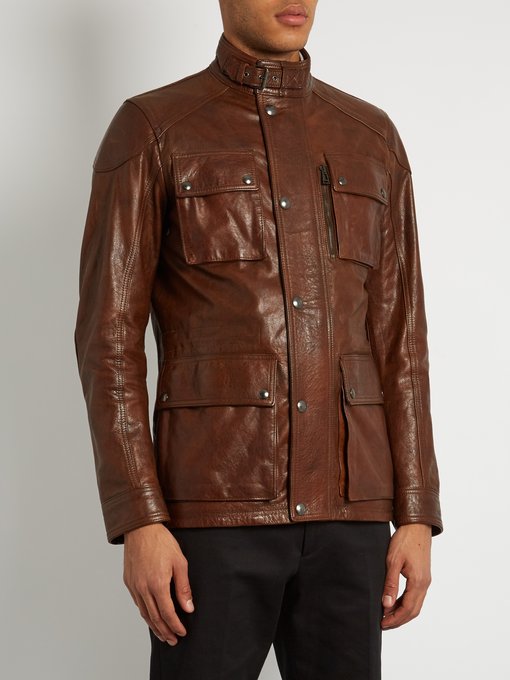 Trailmaster waxed-leather biker jacket | Belstaff | MATCHESFASHION.COM UK