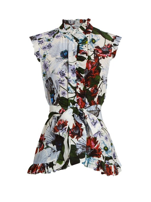 Maha Yuki Garden-print silk-crepe blouse | Erdem | MATCHESFASHION US