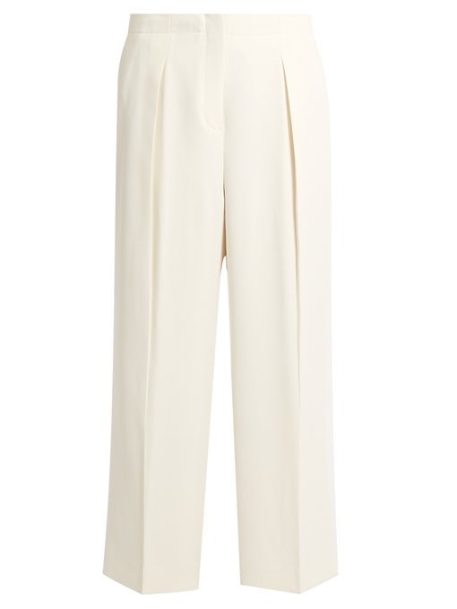 Billie pleated wide-leg cady trousers | Elizabeth And James ...