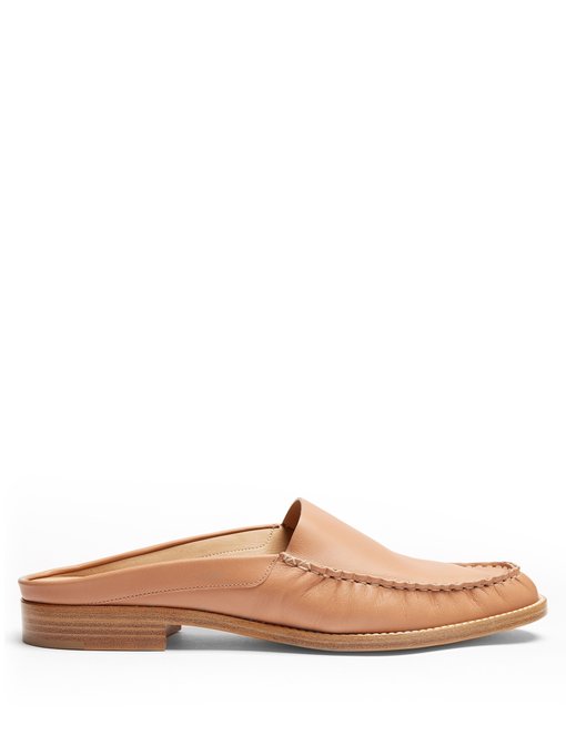 Kate leather backless loafers 
