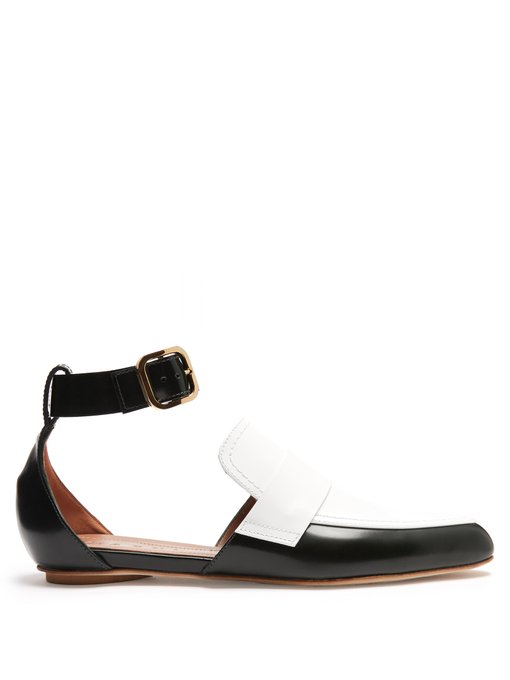 Cut-out two-tone leather loafers | Marni | MATCHESFASHION US