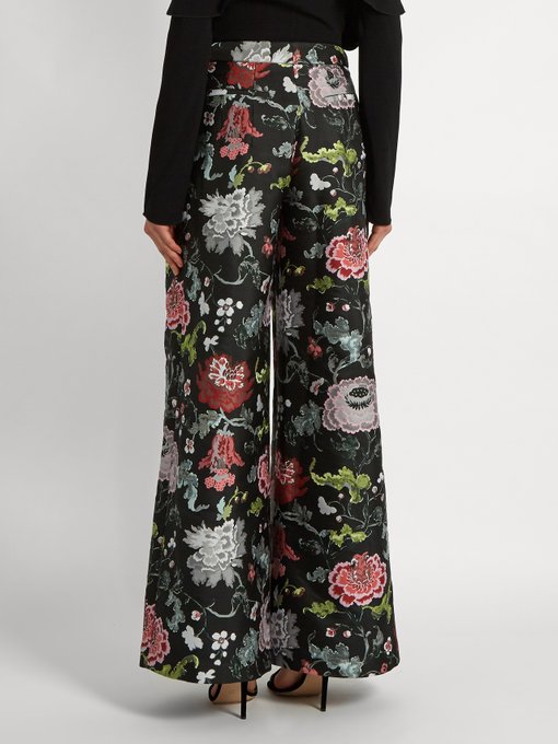 Floral-jacquard wide-leg trousers | Adam Lippes | MATCHESFASHION.COM UK