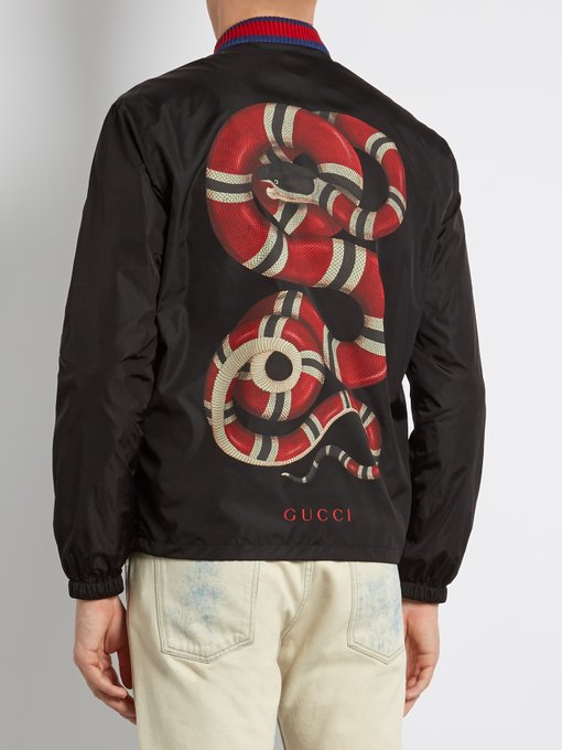 gucci snake print jacket