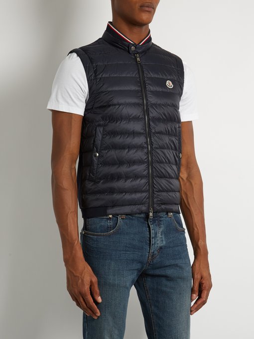 Maglia cotton-jersey and shell down gilet | Moncler | MATCHESFASHION KR
