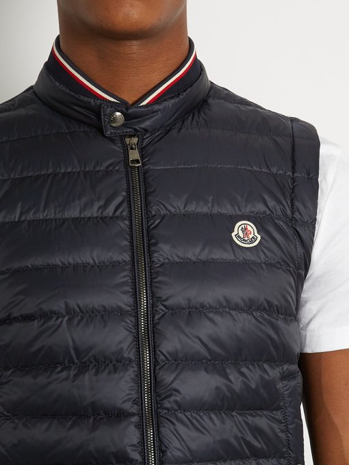 Maglia cotton-jersey and shell down gilet | Moncler | MATCHESFASHION KR