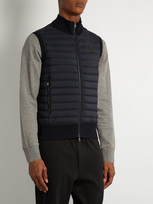 Maglia Tricot contrast-panel down gilet Maglia Tricot contrast-panel down gilet展示图