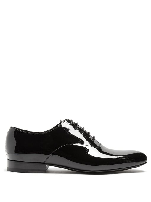 VALENTINO Patent-Leather Oxford Shoes, Colour: Black | ModeSens