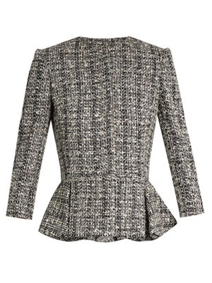 Cotton-blend tweed peplum jacket | Alexander McQueen | MATCHESFASHION US