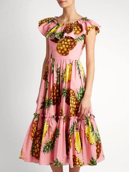 dolce and gabbana pineapple dress
