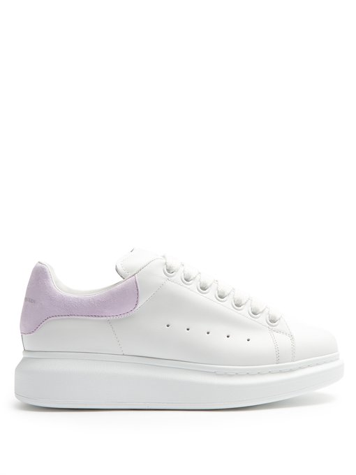 Low-top platform leather trainers 