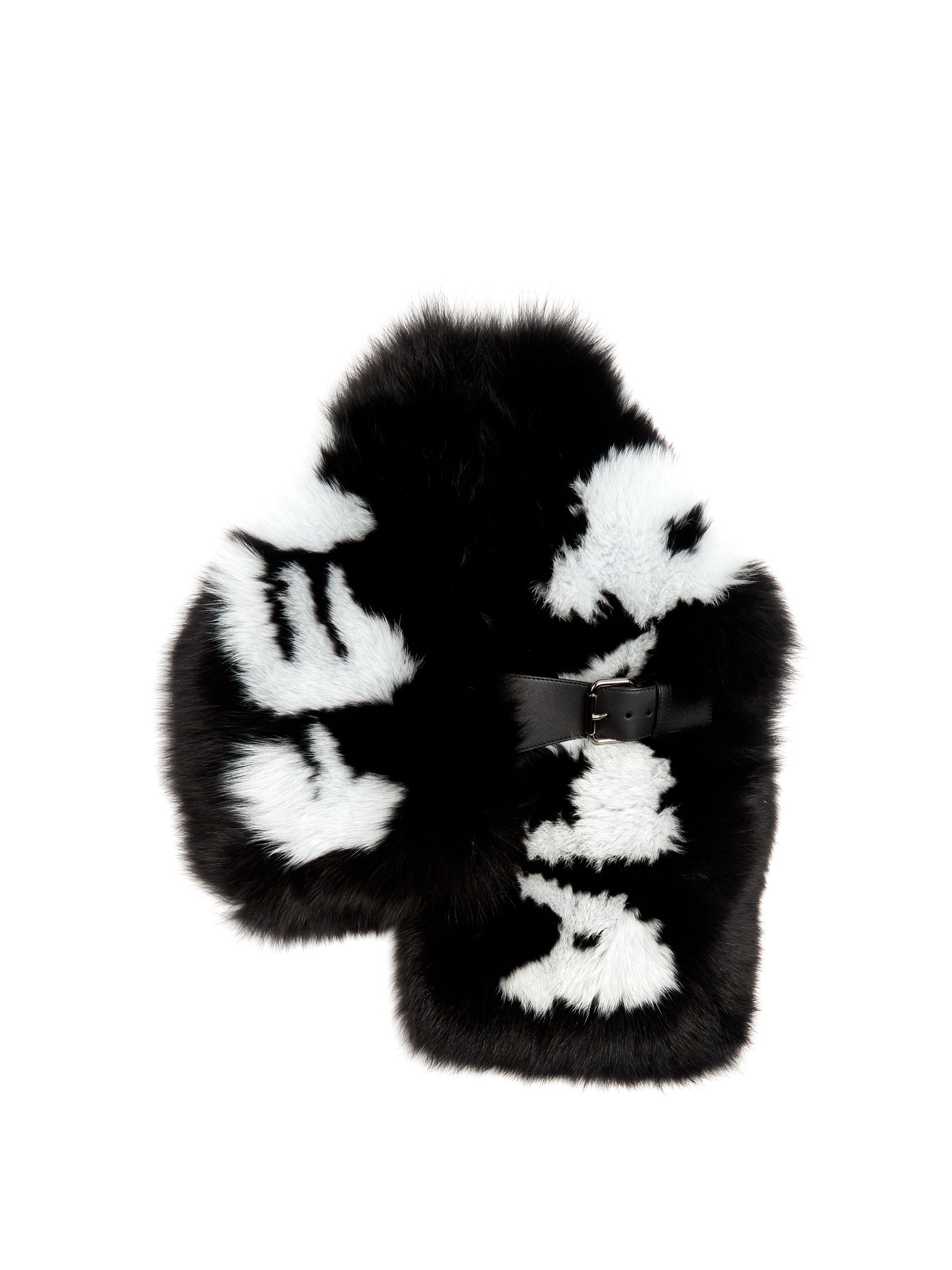 Logo-print fox-fur scarf | Fendi 
