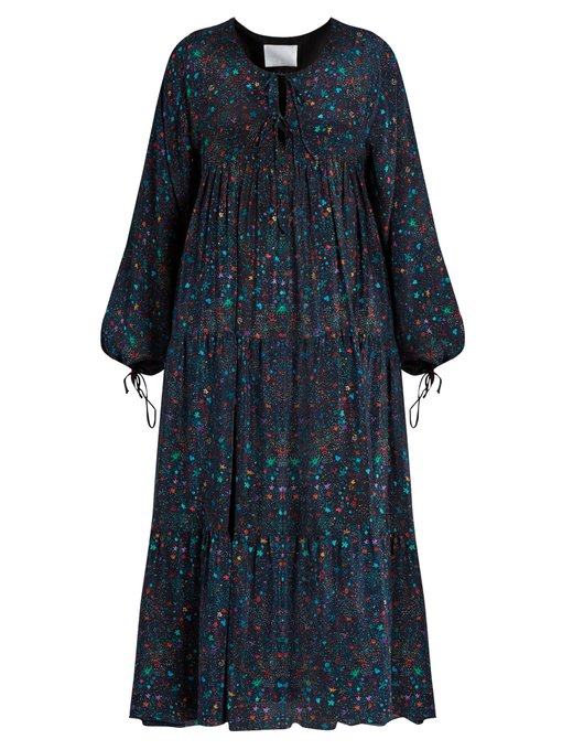 Midnight's Love Romantic silk dress | Athena Procopiou | MATCHESFASHION US