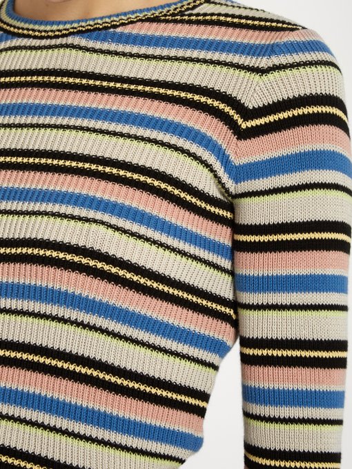 Multi-striped cotton sweater | Valentino | MATCHESFASHION UK