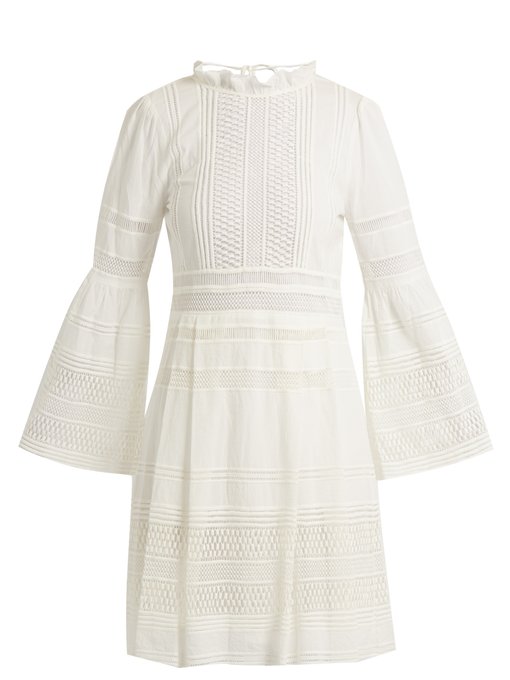 Ruffled macramé-lace cotton dress | Sea | MATCHESFASHION US