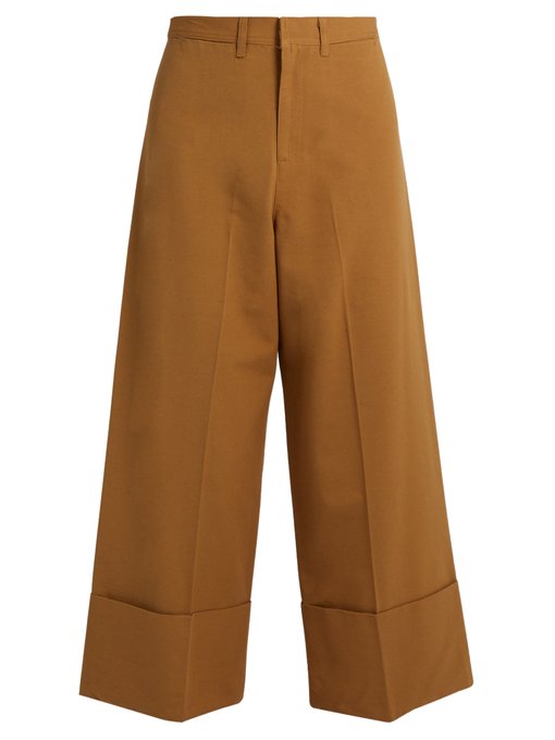 Wide-leg silk and cotton-blend cropped trousers | Sea | MATCHESFASHION US