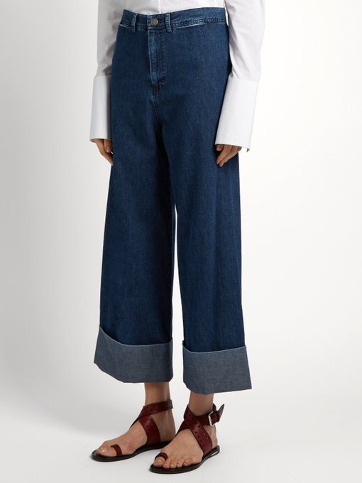 Mid-rise wide-leg cropped jeans | Sea | MATCHESFASHION US