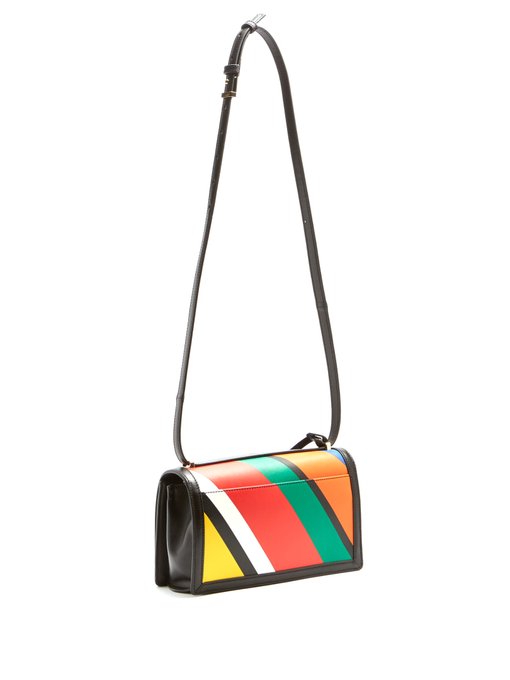2 Stores In Stock: LOEWE Barcelona Striped Leather Shoulder Bag, Colour ...