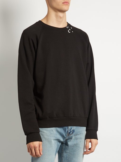 Crew-neck cotton-jersey sweatshirt | Saint Laurent | MATCHESFASHION US