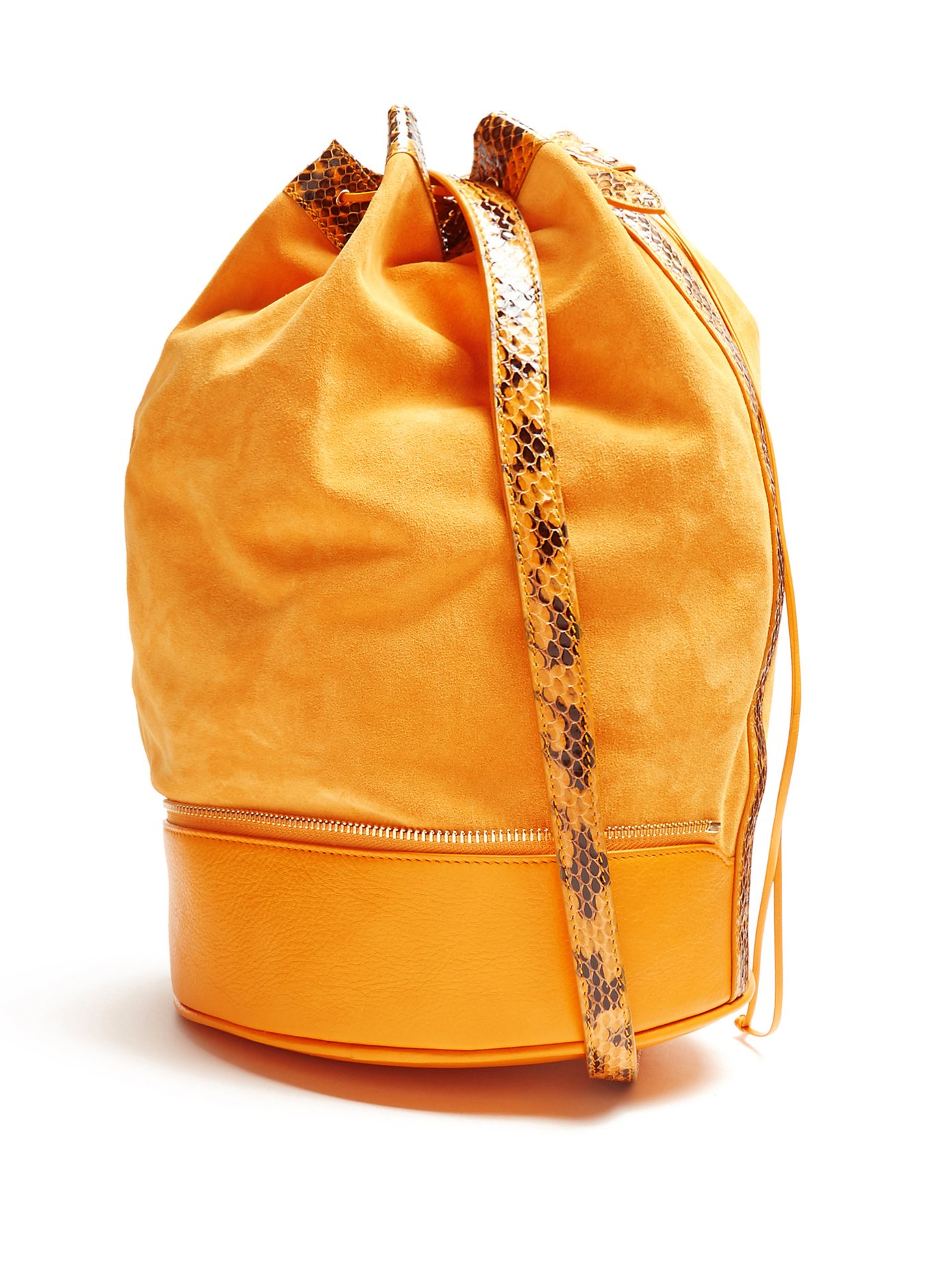 mango suede bucket bag